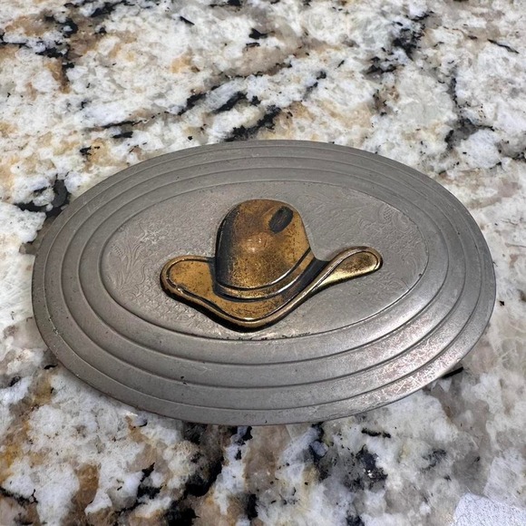 Vintage 80s 90s Cowboy Bat Belt Buckle - Picture 1 of 2